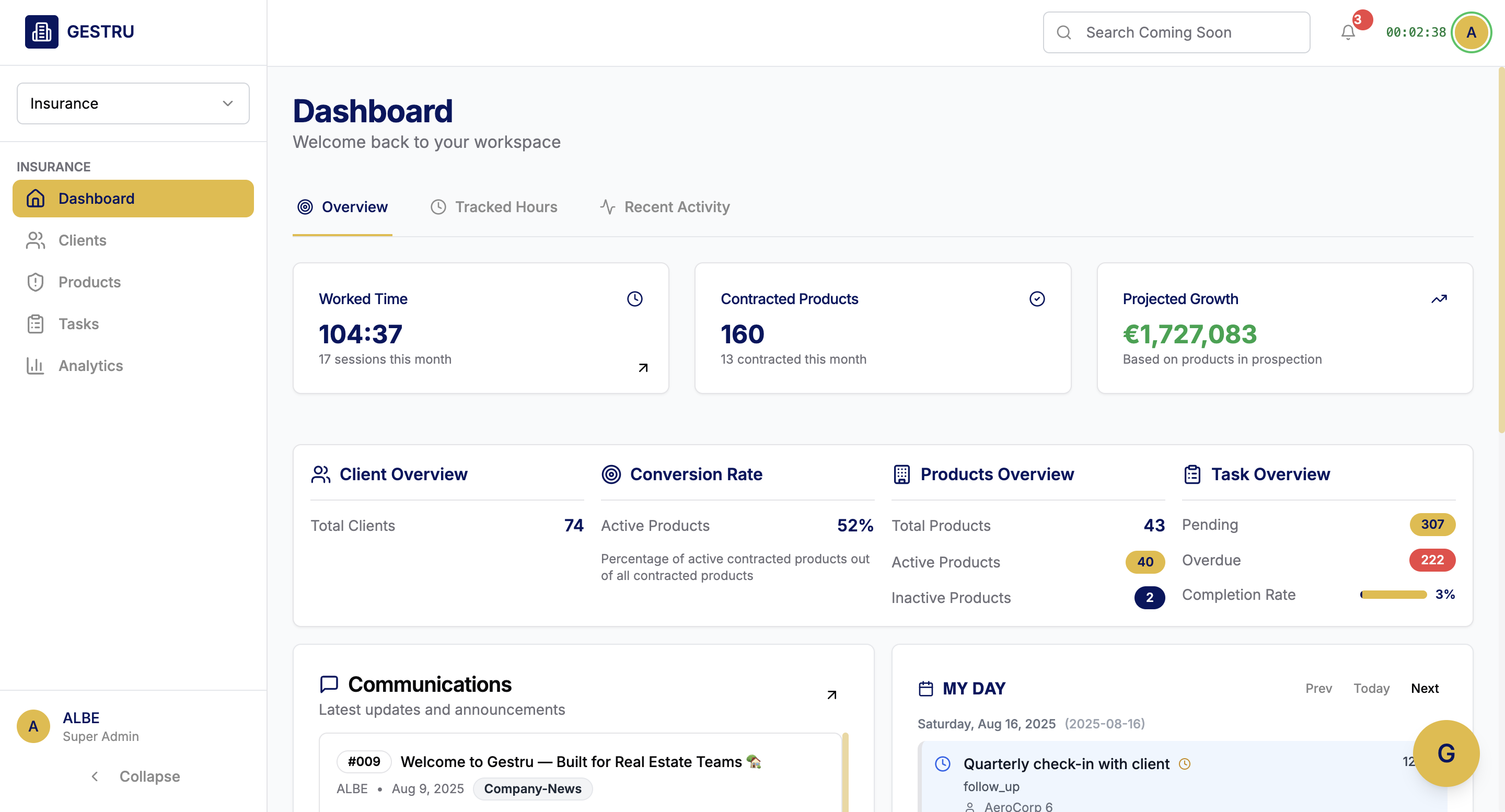 Insurance Agents Dashboard